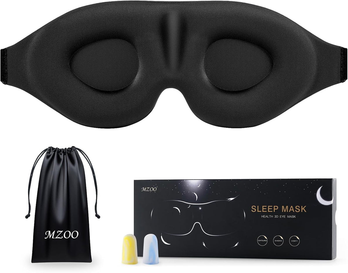 Luxury Sleep Mask for Women Men Patented Light Blocking Design