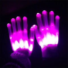GlowGrasp | Illuminate Your Halloween Look with LED Skeleton Hand Gloves