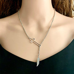 Cross Chain Necklace Trendsi