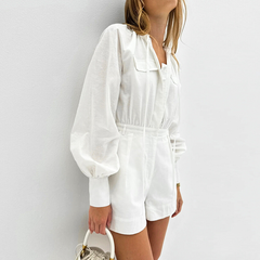 Windpetal Tie Romper