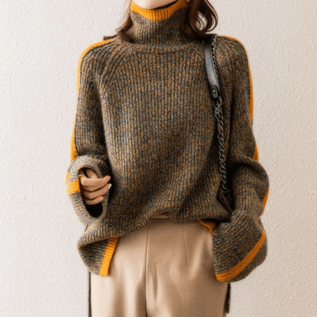 Ravelyn™ Melange Knit Turtleneck dylinoshop