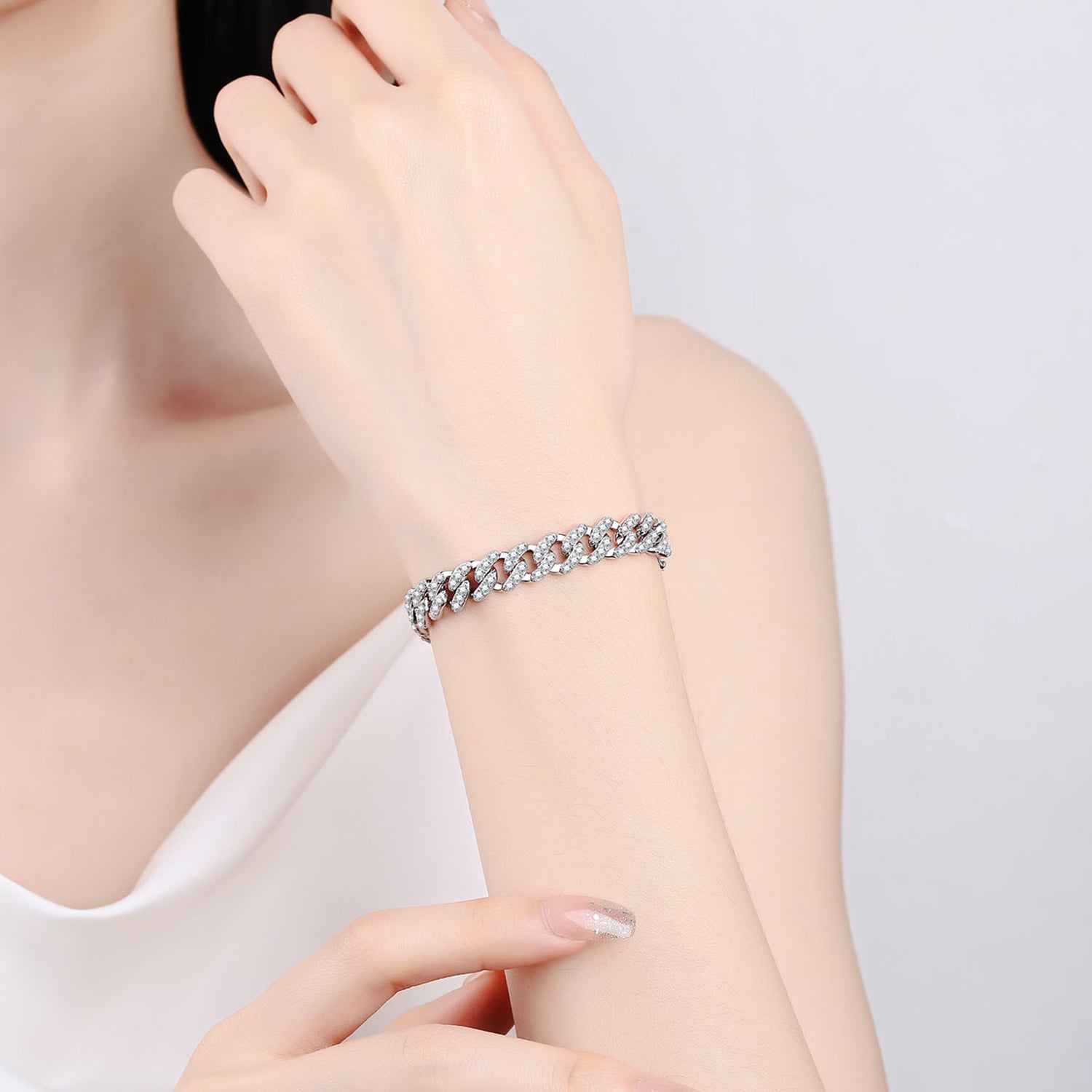 4.63 Carat Moissanite 925 Sterling Silver Bracelet Trendsi