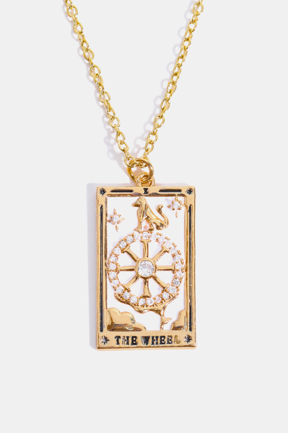 Tarot Card Pendant Stainless Steel Necklace Trendsi