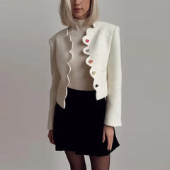 Women's Ruffled Top &amp; Short Skirt Two-Piece Suit
