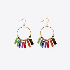 Multicolored Stone Dangle Earrings Trendsi