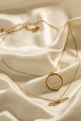 Double-Layered Stainless Steel Necklace Trendsi