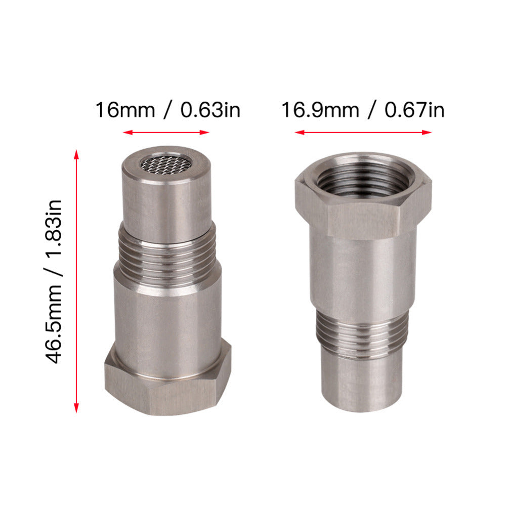 OxyFix™ Stainless Steel M18×1.5 O2 Sensor Adapter with Mini Catalytic Converter