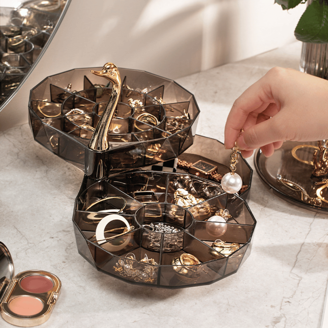 SwanElegance™  - 360° Rotating Jewelry Organizer dylinoshop