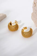 Mesh Half Hoop Earrings Trendsi