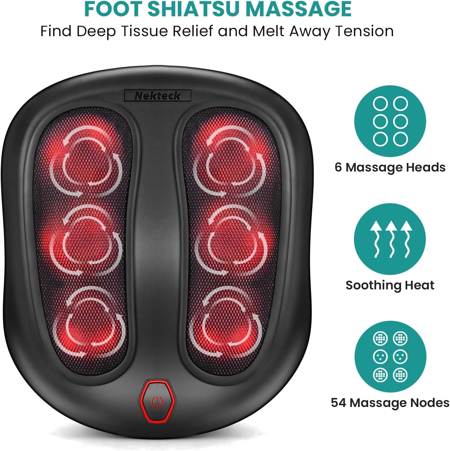 Foot Massager with Heat, HSA Eligible FSA Massage Tools Gifts