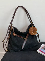 Adjustable Strap Handbag with Charm