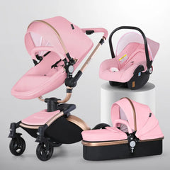 Elevate Your Baby's Comfort with LuxRide™ High-Landscape 3-in-1 Baby Stroller