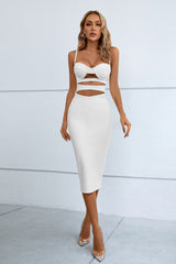 Cutout Spaghetti Strap Bodycon Dress Trendsi