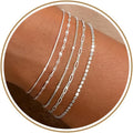 Sterling Silver Simple Thin Bracelets for Women Trendy
