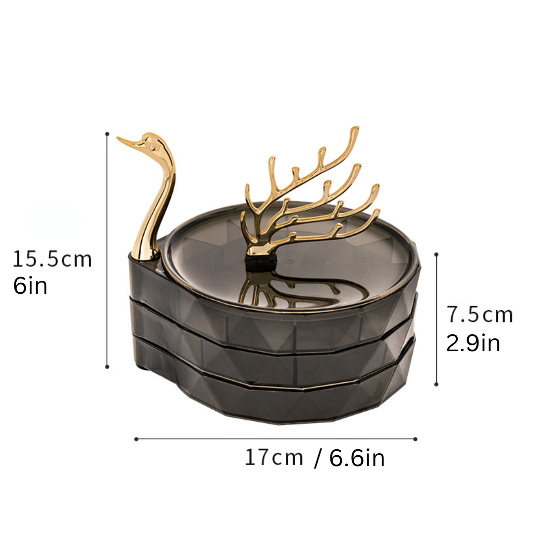 SwanElegance™  - 360° Rotating Jewelry Organizer dylinoshop