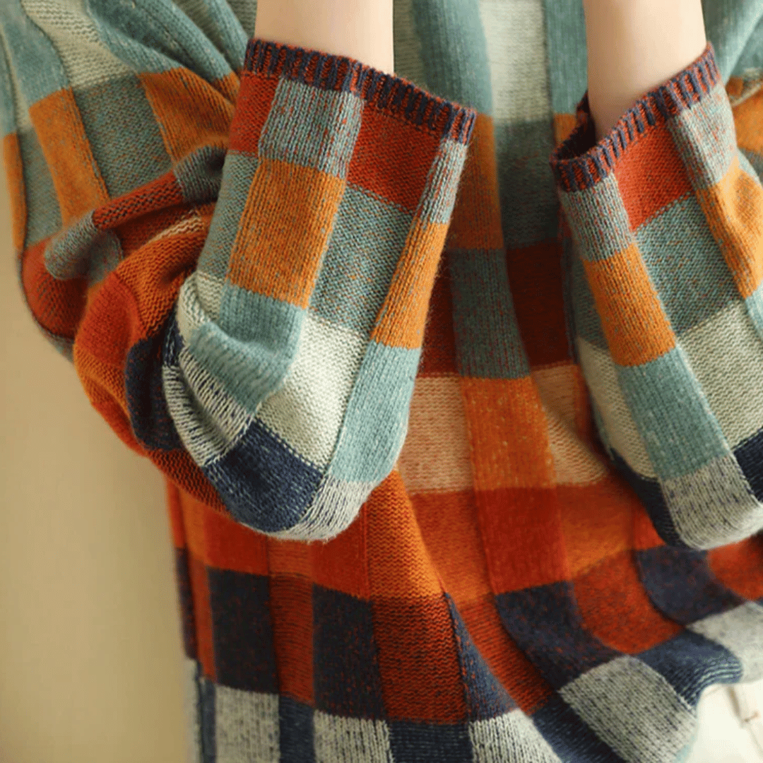 Ravelyn™ Cashmere Patchwork Turtleneck dylinoshop