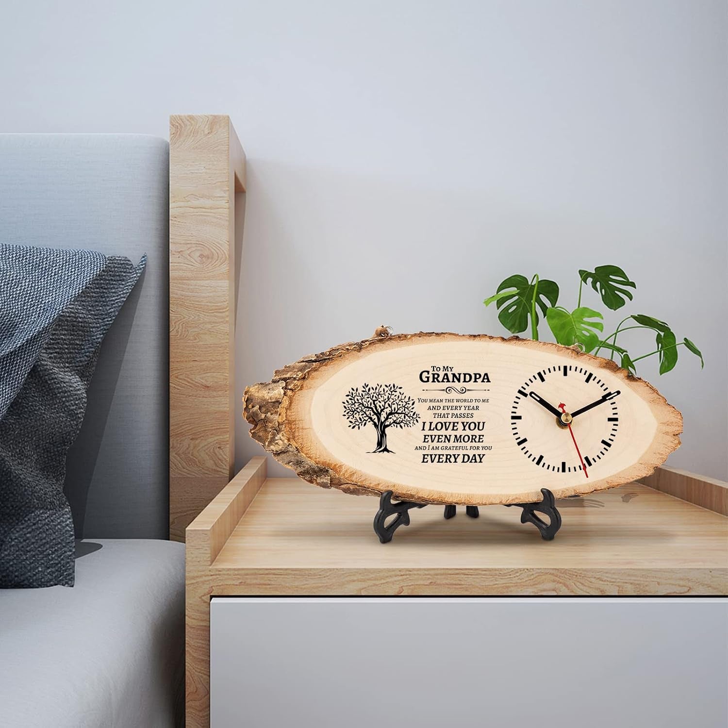Grandpa Gifts, Wooden Clock Birthday Gifts for Grandpa Grandfather