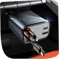 Retractable Car Charger, 84W Car Charger USB C Fast Charge, 4 in 1