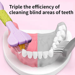 Three-Sided Soft-Bristle Toothbrush (4pcs +Free Gift Included)