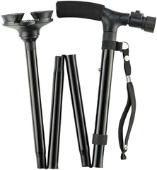 Lightweight Foldable Aluminum Alloy Walking Stick with LED Light 🦯