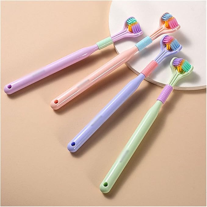 Three-Sided Soft-Bristle Toothbrush (4pcs +Free Gift Included)