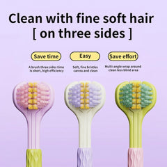 Three-Sided Soft-Bristle Toothbrush (4pcs +Free Gift Included)
