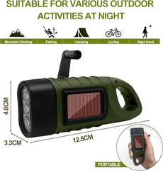 Outdoor Hand-Cranked Power Generation LED Flashlight