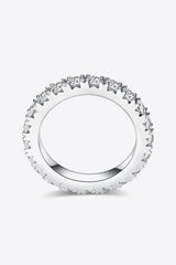 Adored 2.3 Carat Moissanite 925 Sterling Silver Eternity Ring Trendsi