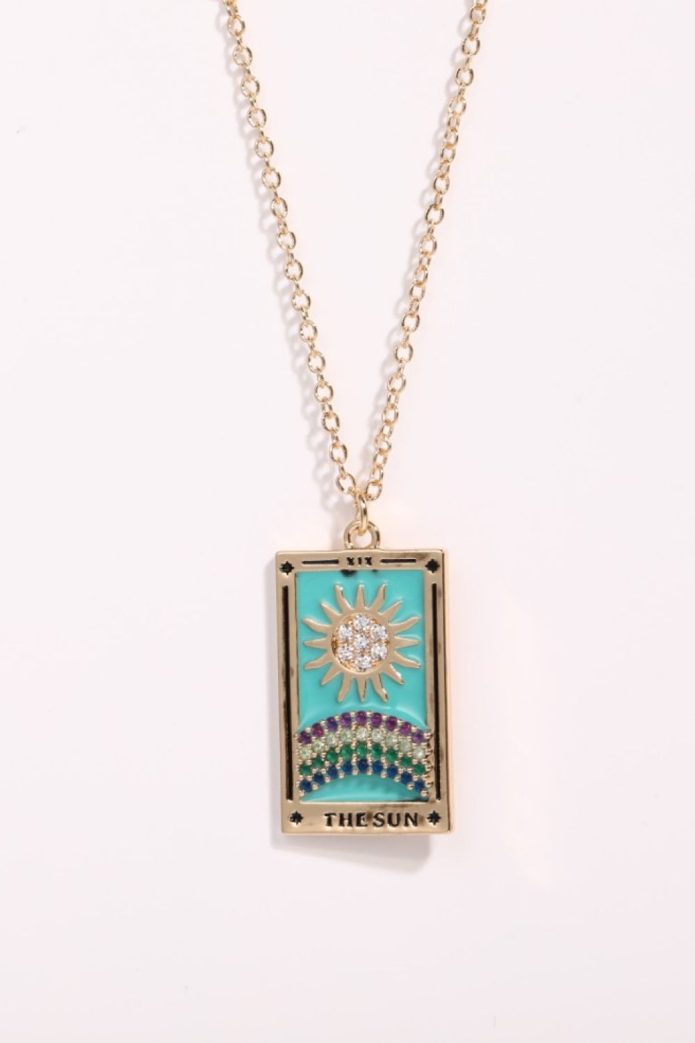 Tarot Card Pendant Stainless Steel Necklace Trendsi