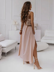 Honey Tied Surplice Sleeveless Midi Cami Dress Trendsi