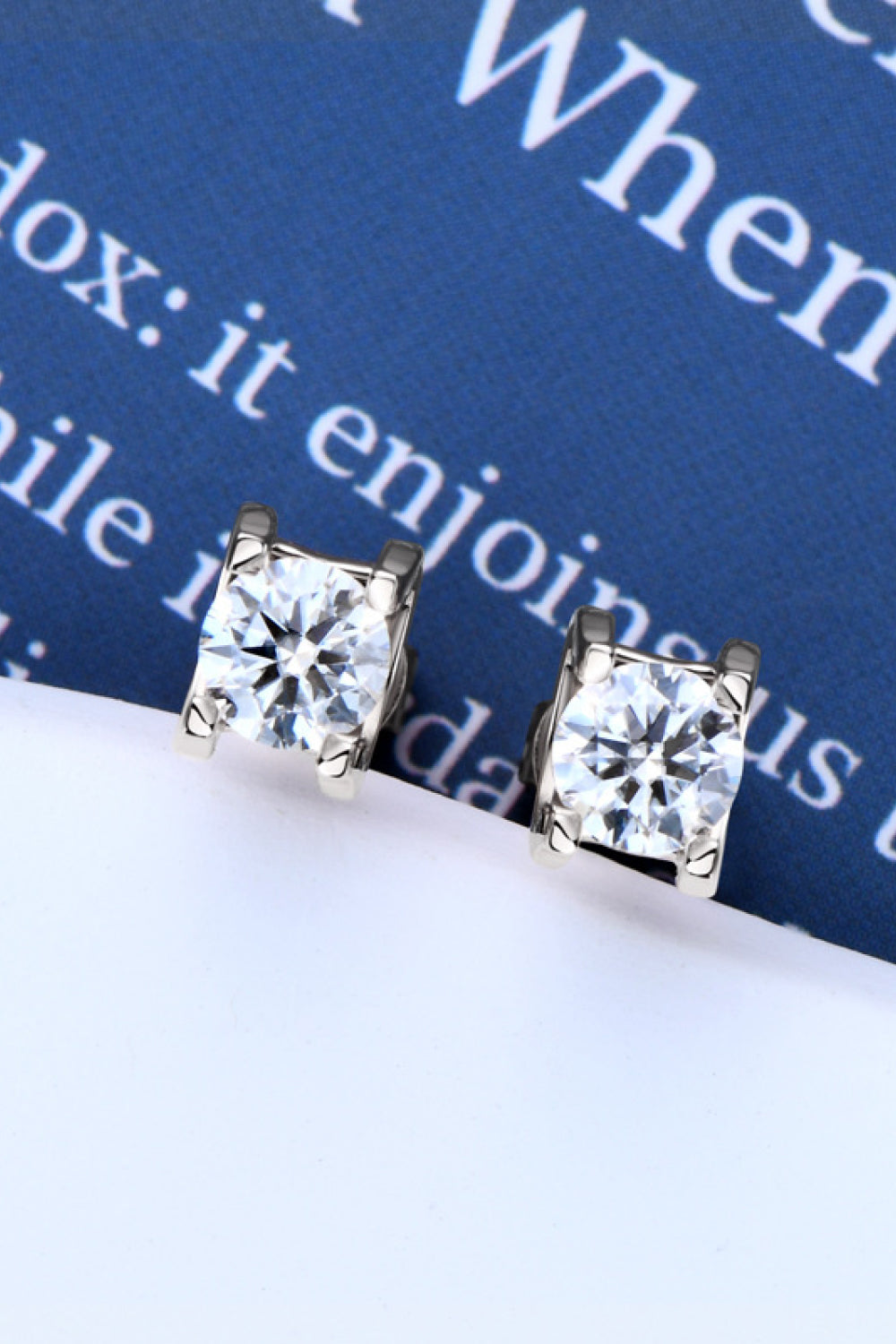 Moissanite 925 Sterling Silver Stud Earrings Trendsi