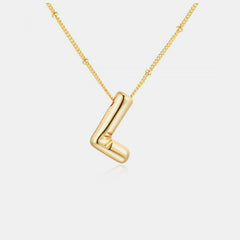 Gold-Plated Bubble Initial Necklace Trendsi