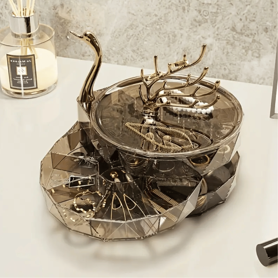 SwanElegance™  - 360° Rotating Jewelry Organizer dylinoshop