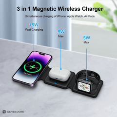 MagCharge 3-in-1 Foldable Wireless Charger