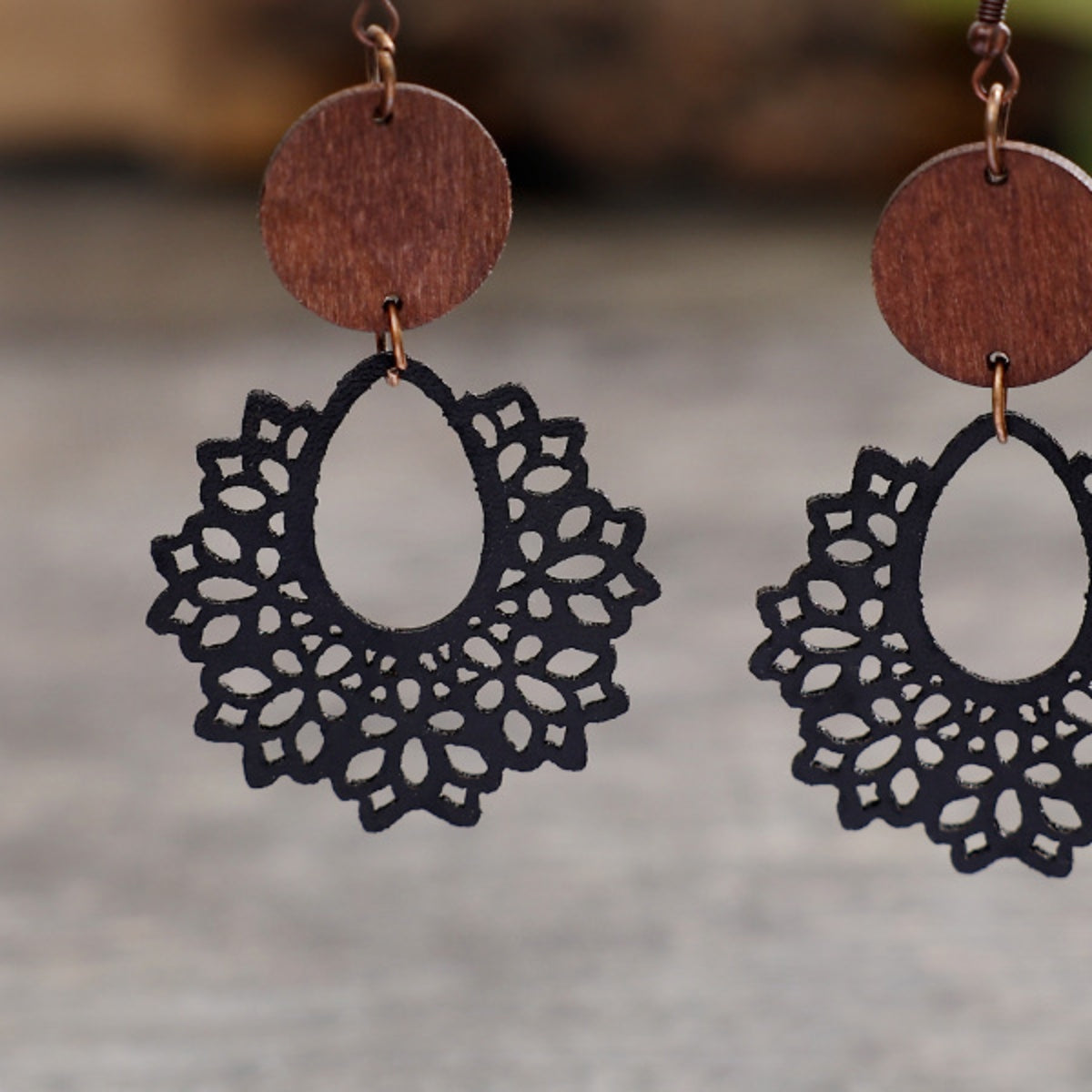 Geometric Cutout Dangle Earrings Trendsi