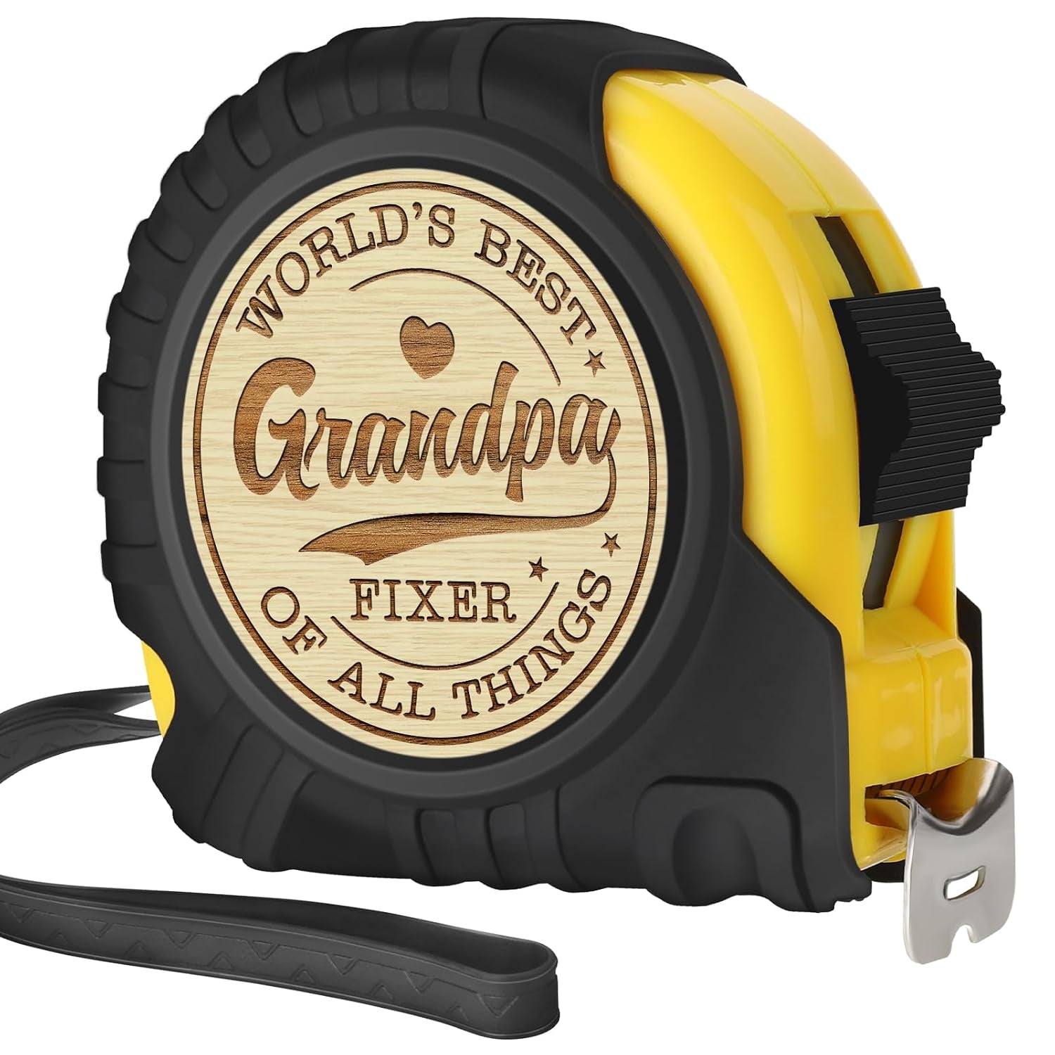 Fathers Day Grandpa Gifts from Granddaughter Grandson - Ideal Father'S Day Birthday Grandparents Day Gifts for Grandpa Grandfather from Grandkids - Funny Engraved Tape Measure 25 FT Ideas