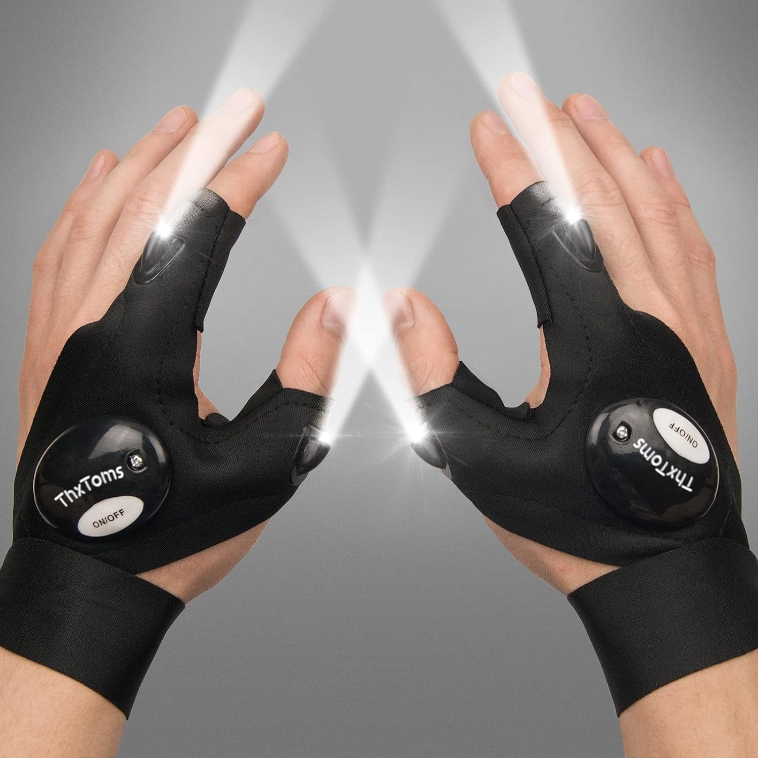 LED Flashlight Gloves, Stocking Stuffers for Men Dad Husband Adults