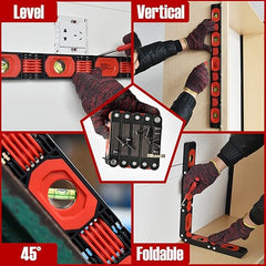 High-Precision Folding Horizontal Ruler - Perfect for Woodworking and Measurements!