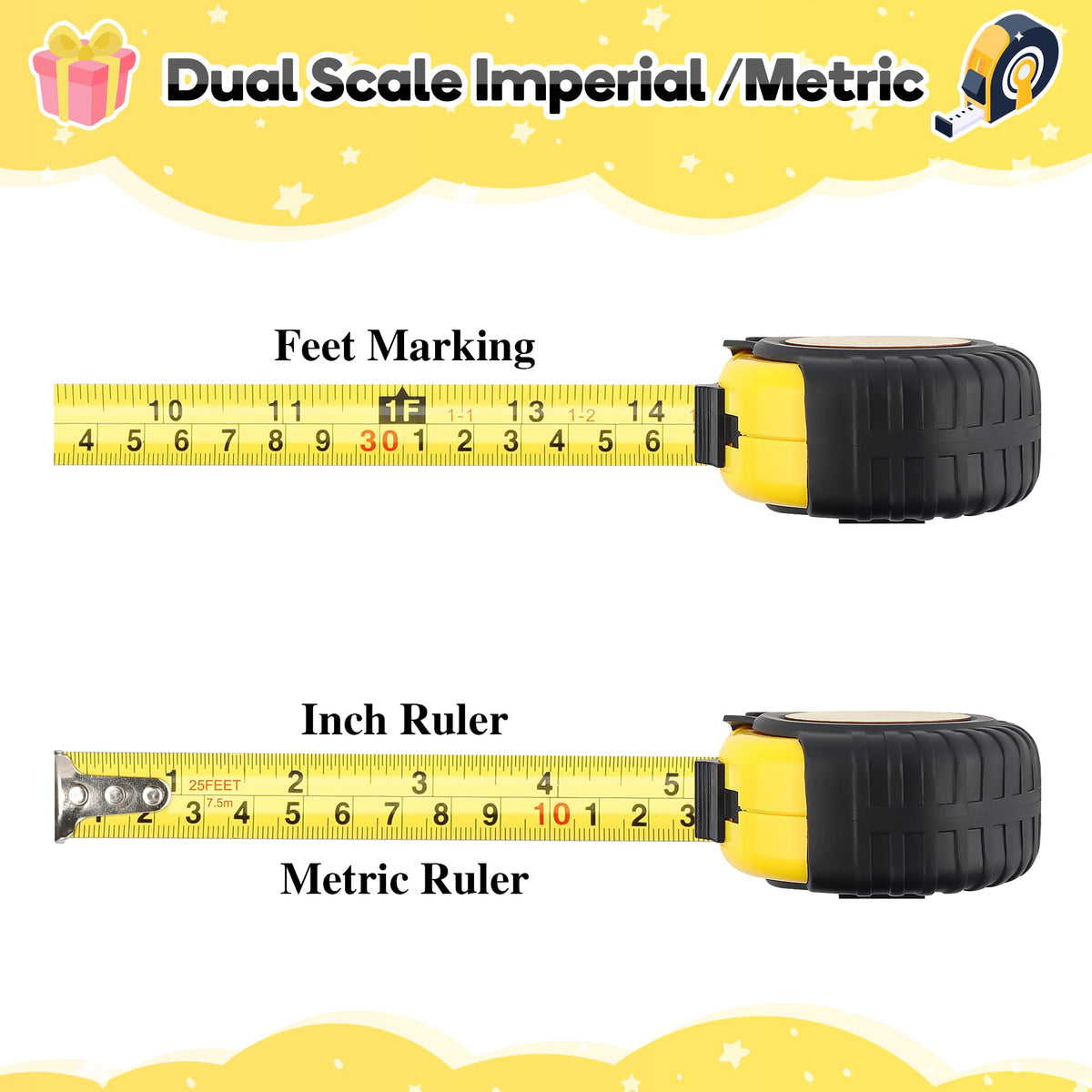 Practical Wife Birthday Gift from Husband, 16 FT Tape Measure