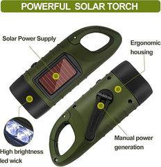 Outdoor Hand-Cranked Power Generation LED Flashlight