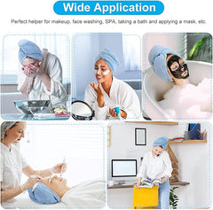 Microfiber Absorbent Dry Hair Cap – The Ultimate Shower Companion 2 Pcs