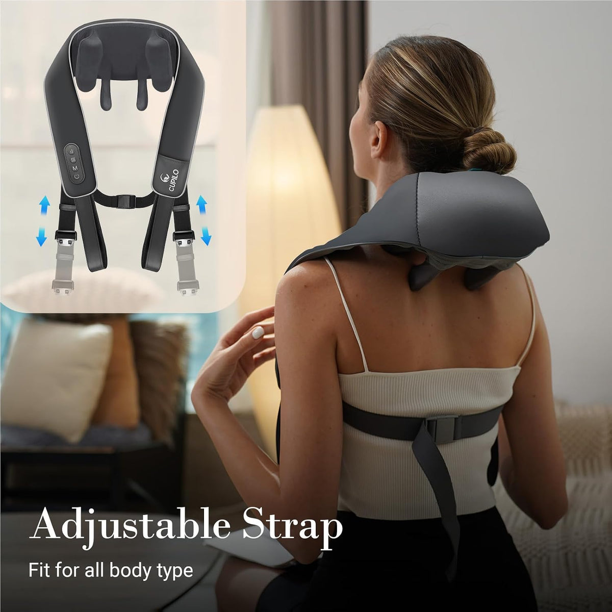 CuPiLo Cordless Neck Massager with Heat & Remote Control, 2026 Upgraded