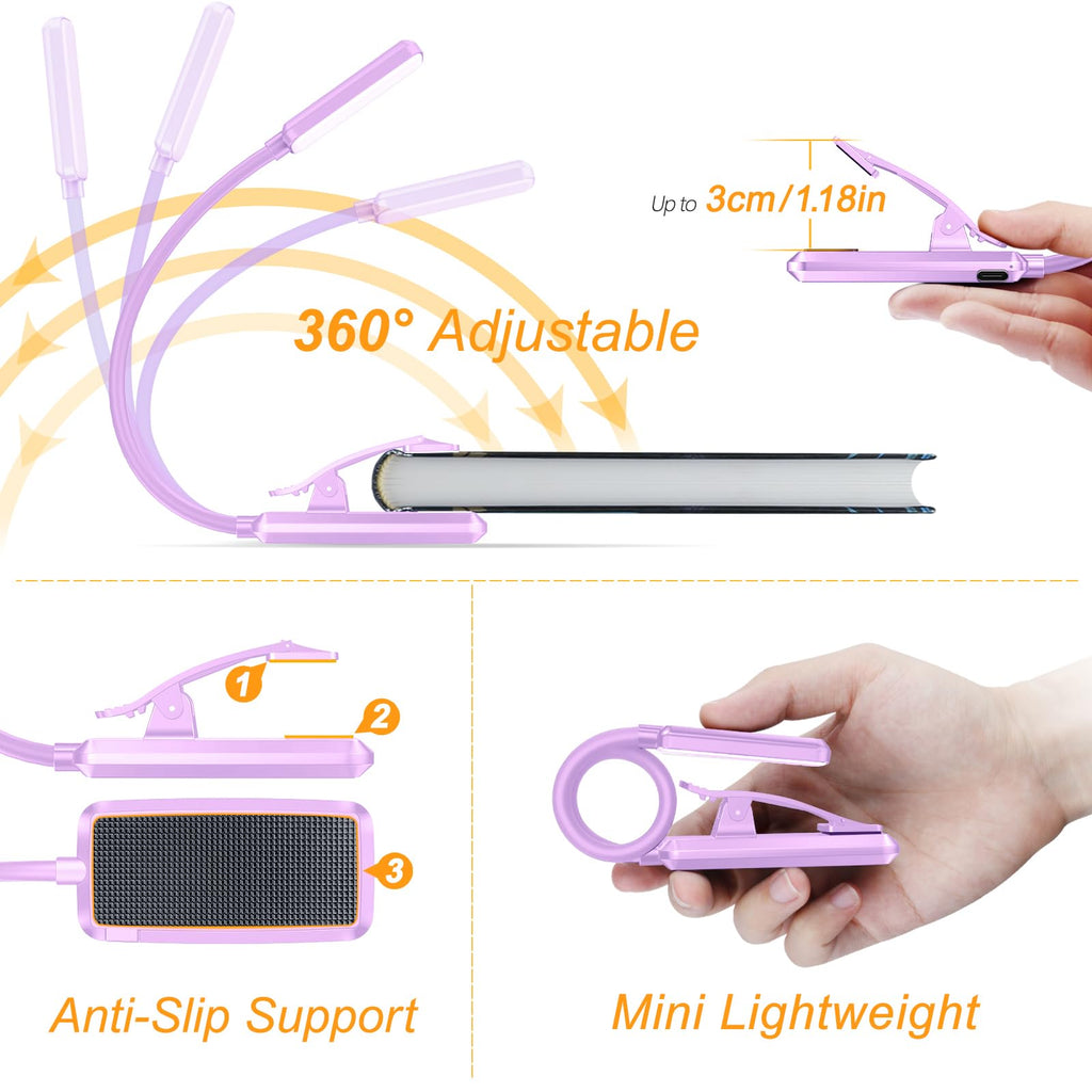 Gritin 9 LED Rechargeable Book Light for Reading in Bed