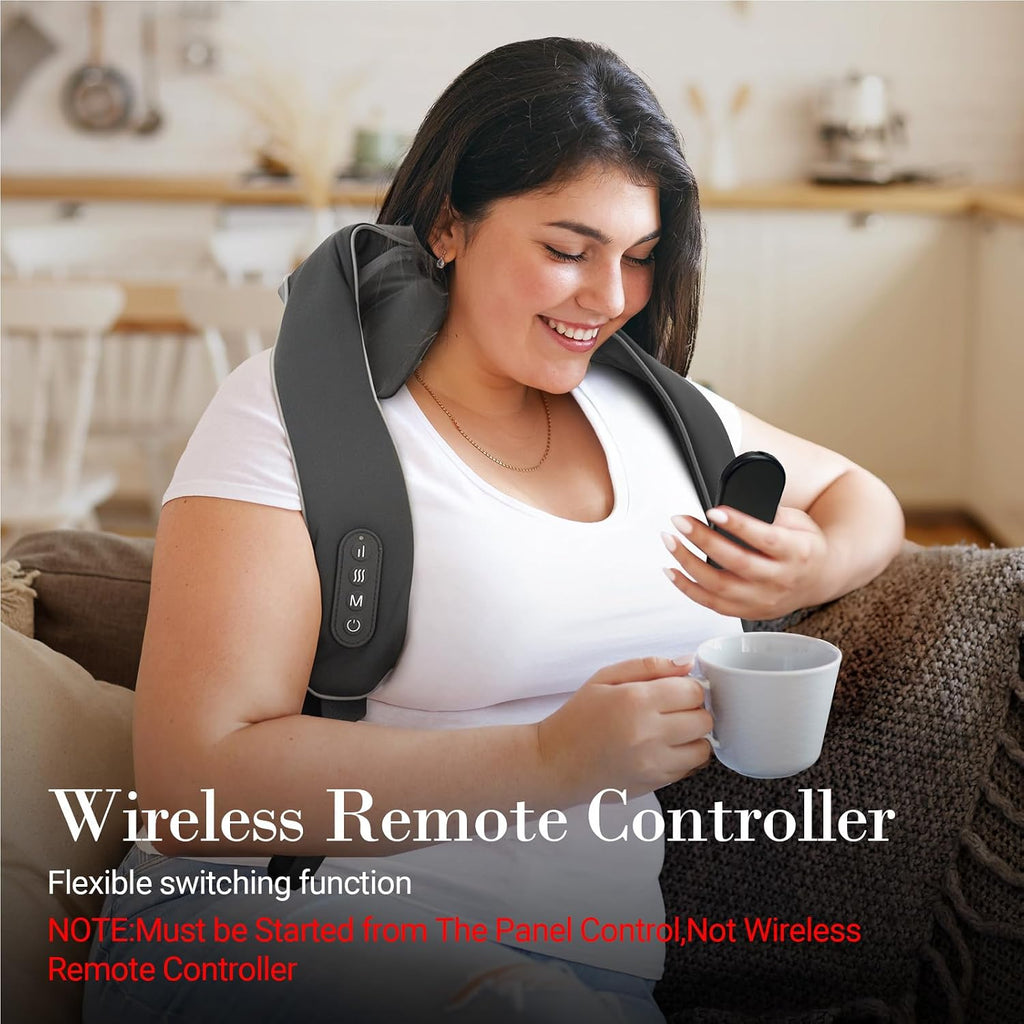 CuPiLo Cordless Neck Massager with Heat & Remote Control, 2026 Upgraded