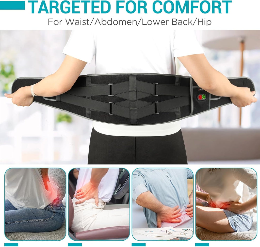 Cordless Heating Pad with Massager for Back FSA Eligible HSA Gift