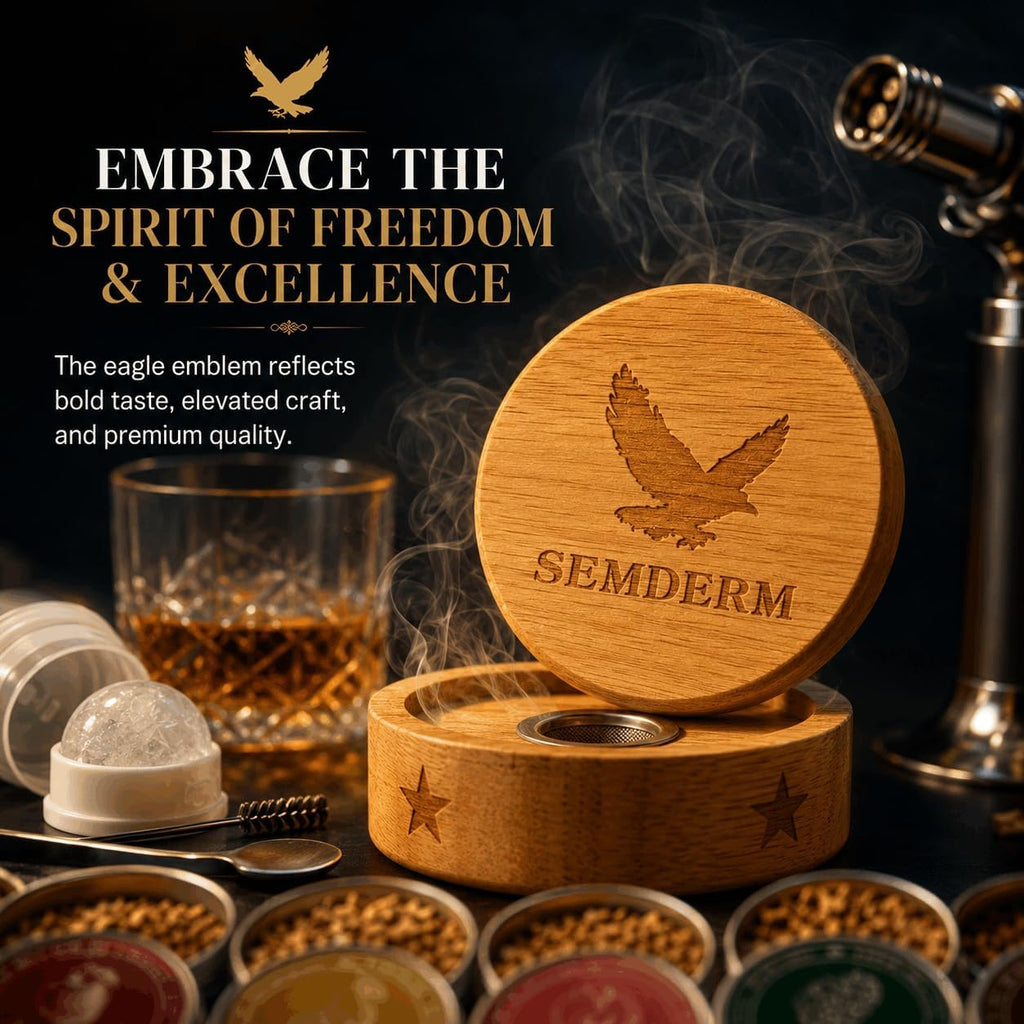 Bourbon Whiskey Smoker Kit with Torch - Old Fashioned Cocktail Smoker Kit with 2 Whiskey Glasses, 6 Wood Chips - Valentines Anniversary Birthday Gifts for Men Dad Husband Boyfriend (No Butane)