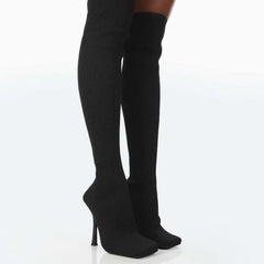 Elevate Your Style with EleganceStretch™ High Heel Stretch Boots