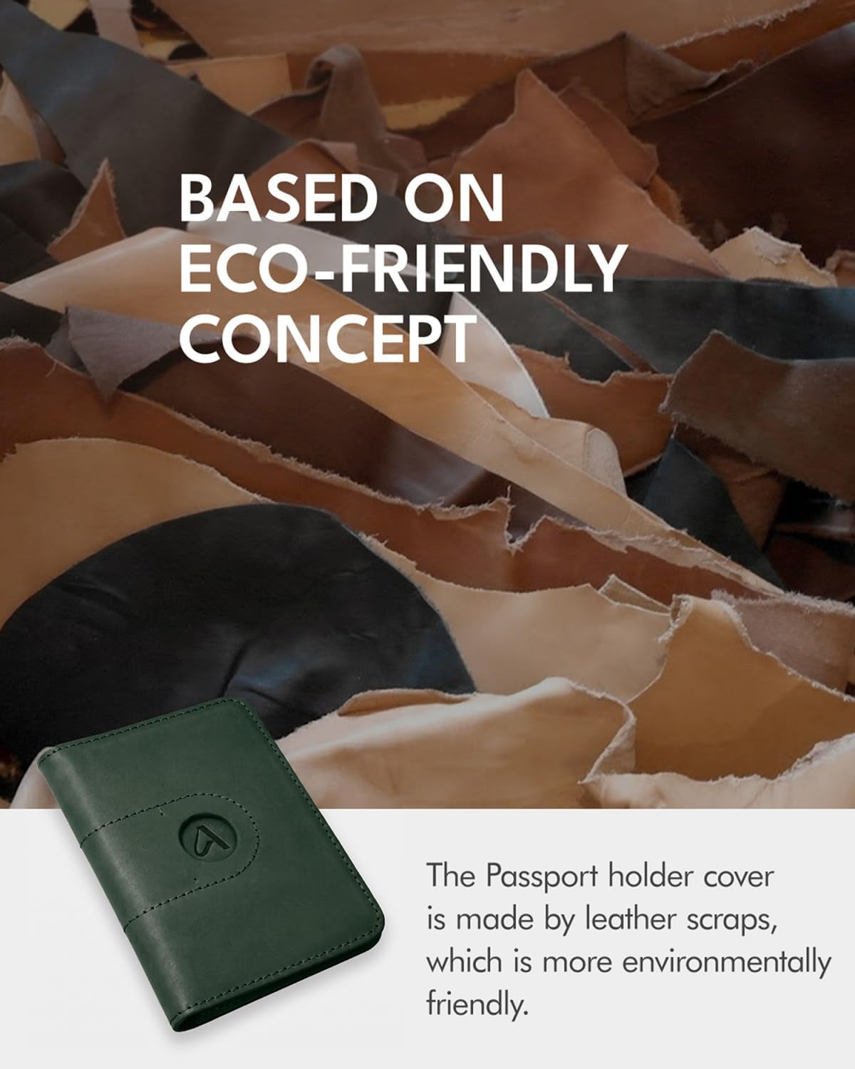 Passport Holder for Travel, Genuine Leather Passport Holder with Airtag Slot for Women and Men, Passport Cover Wallet for Travel Must-Haves, Airport Essentials, Travel Gifts, (Forest Green)