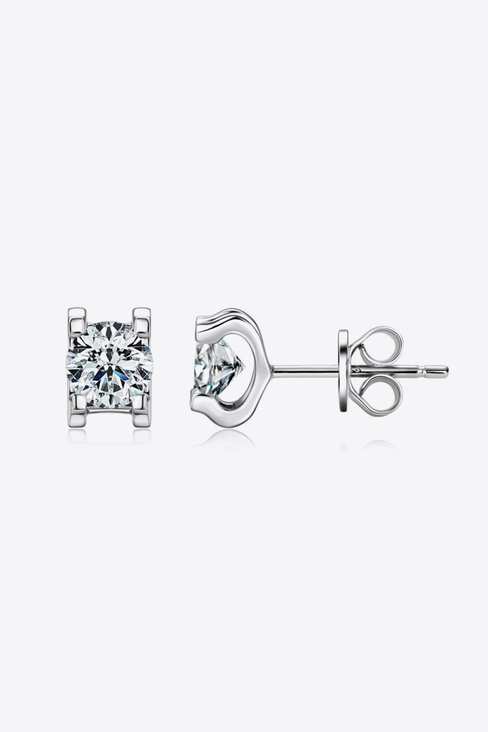 Moissanite 925 Sterling Silver Stud Earrings Trendsi