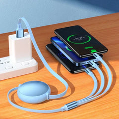 3-in-1 Retractable Charging Cable – Charge ALL Your Devices with One Cable! ⚡